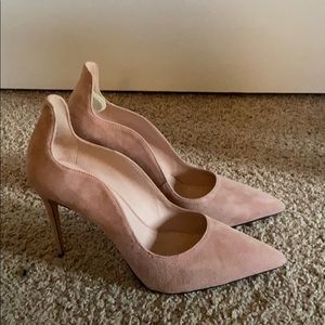 Pink Suede Heels